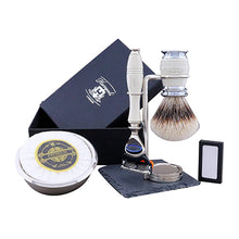 Load image into Gallery viewer, Haryali&#39;s Apex Range Silvertip Badger Hair Shaving Kit