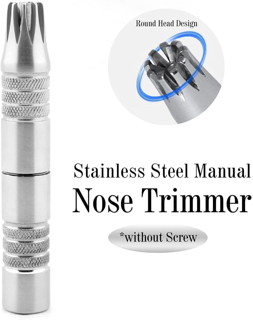 GERMAN Stainless steel Travel Manual Nose Ear Hair Trimmer Operate no Battery Grooming Kit