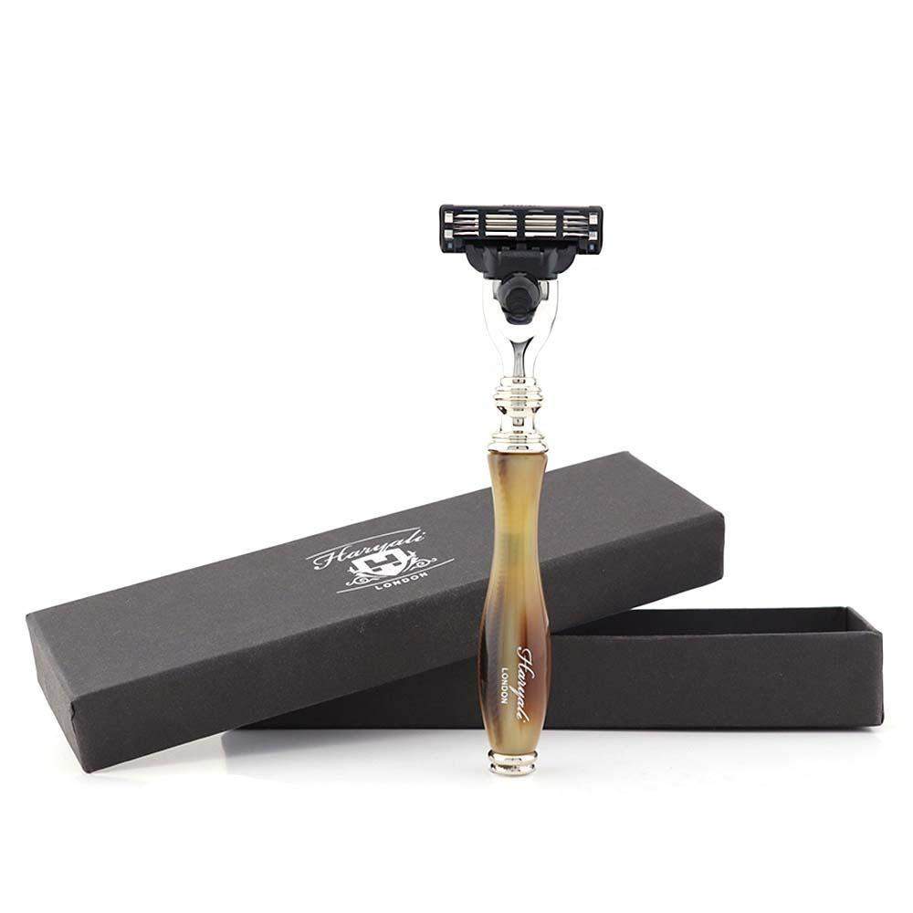 Haryali's 3 Edge Shaving Razor - Tortoise Horn Imitation - HARYALI LONDON